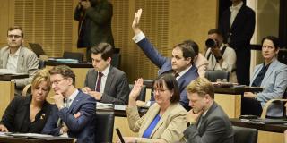 Abstimmung mit Minister Liminski in der 1056. Sitzung des Bundesrates
